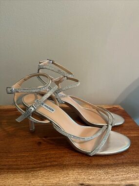madden girl vienna strappy lace-up stiletto dress sandals Madden Girl Vienna Strappy Lace-up Stiletto Dress Sandals in White